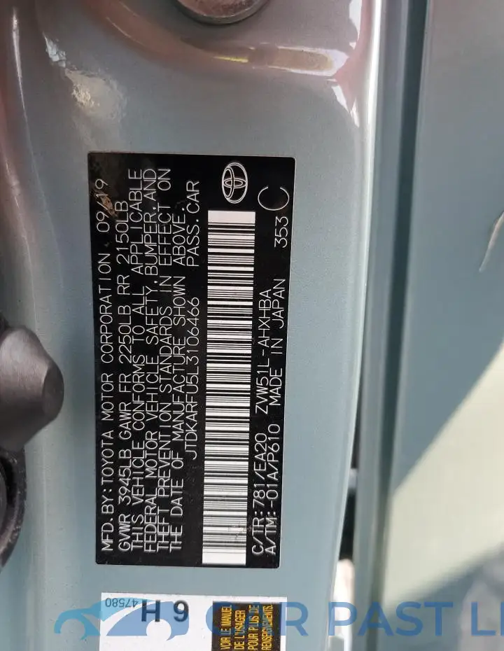 JTDKARFU5L3106466# 13