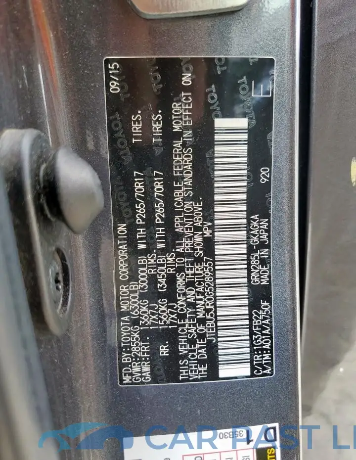 JTEBU5JR0G5289557# 13