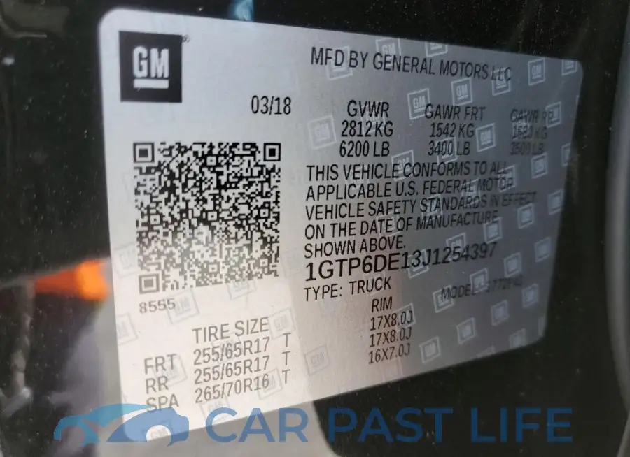 1GTP6DE13J1254397# 12