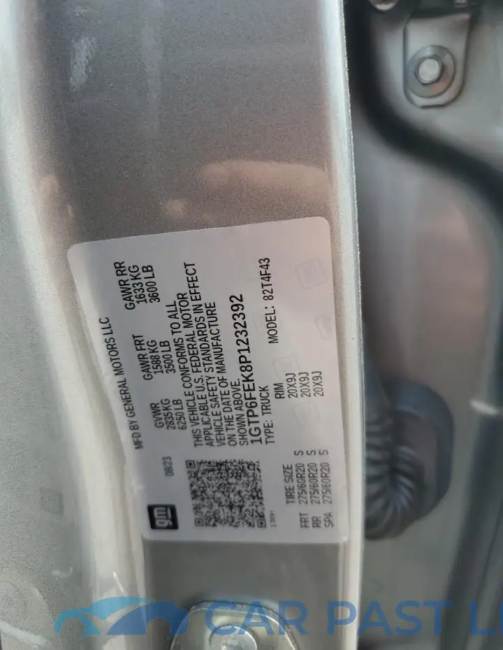 1GTP6FEK8P1232392# 12