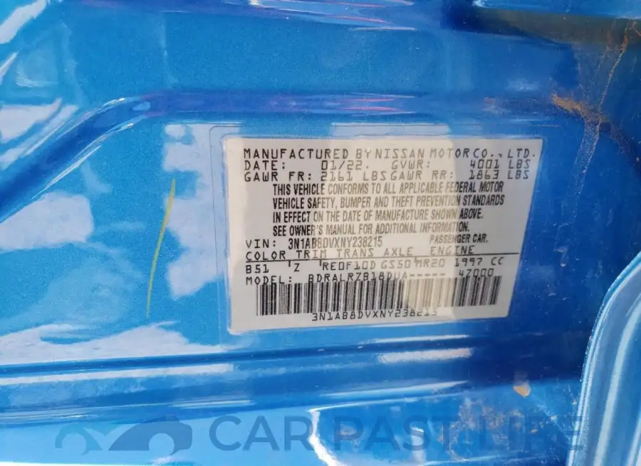 3N1AB8DVXNY238215# 12