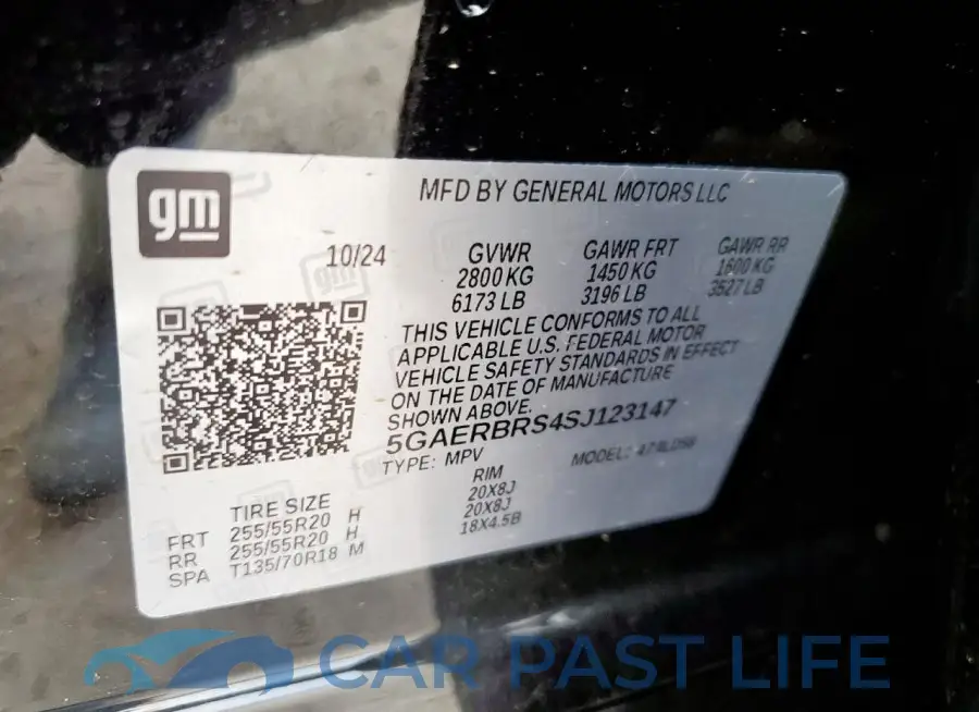 5GAERBRS4SJ123147# 13