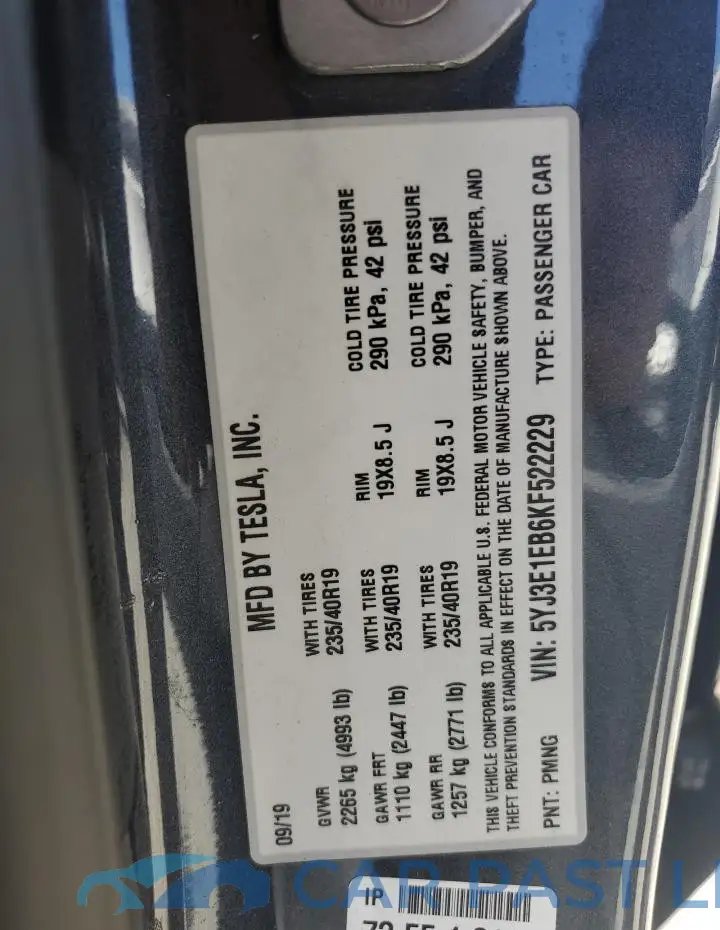 5YJ3E1EB6KF522229# 13