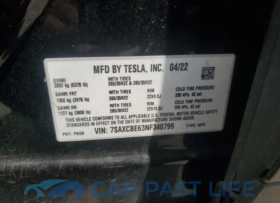 7SAXCBE63NF340799# 12