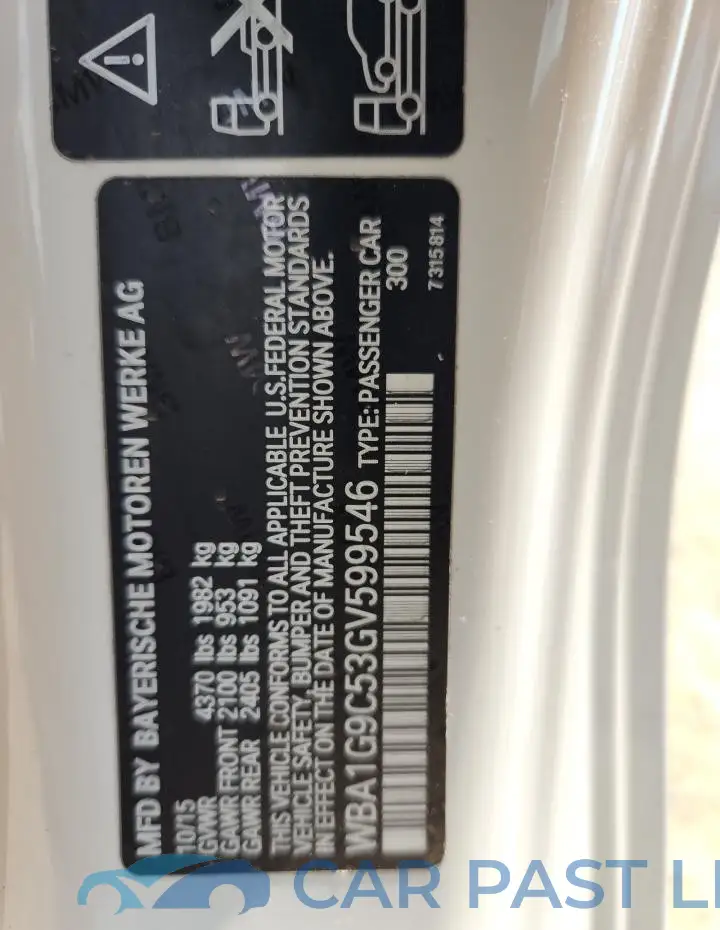 WBA1G9C53GV599546# 13
