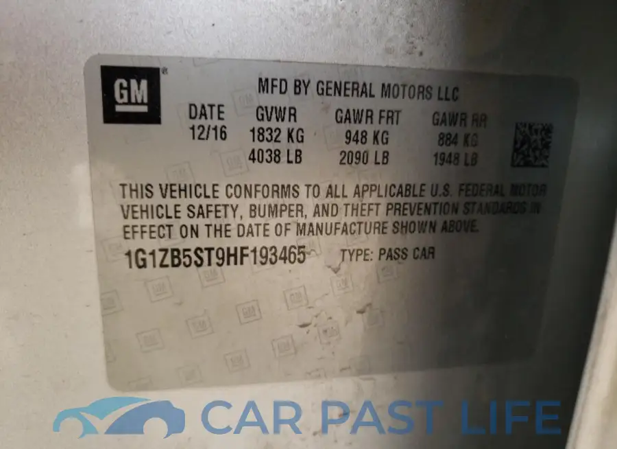 1G1ZB5ST9HF193465# 12