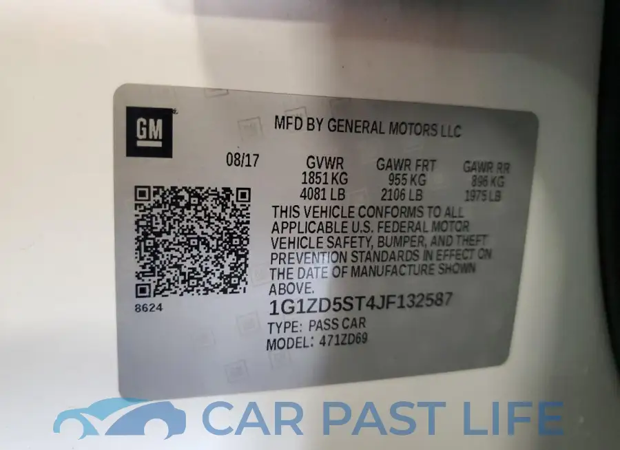 1G1ZD5ST4JF132587# 12