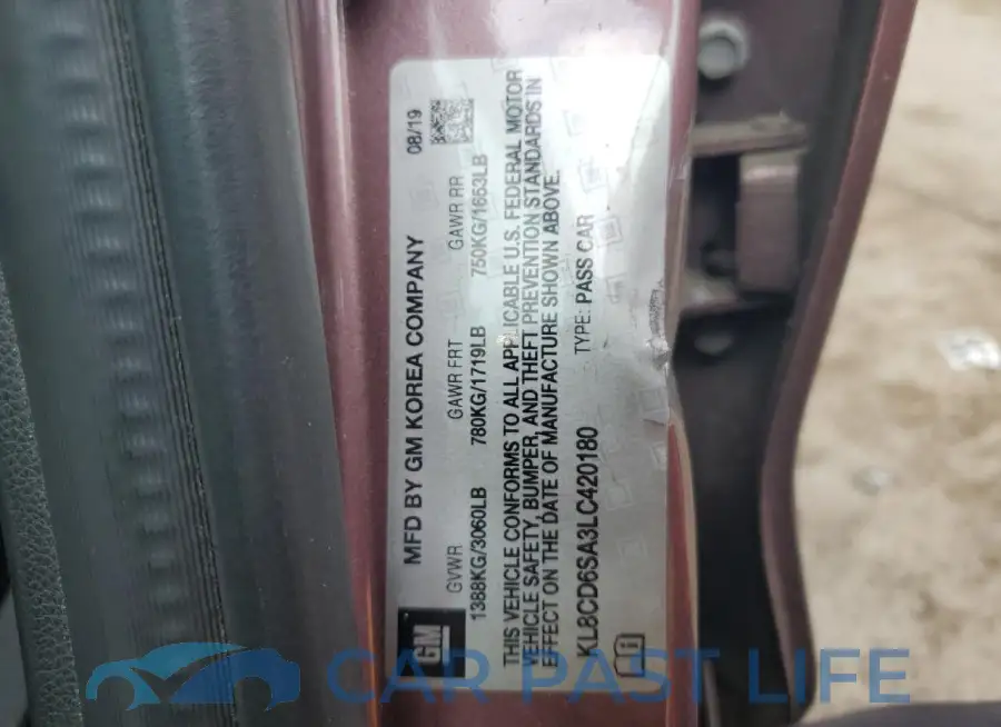 KL8CD6SA3LC420180# 12