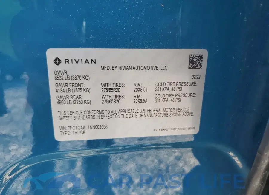 7FCTGAAL1NN002058# 12