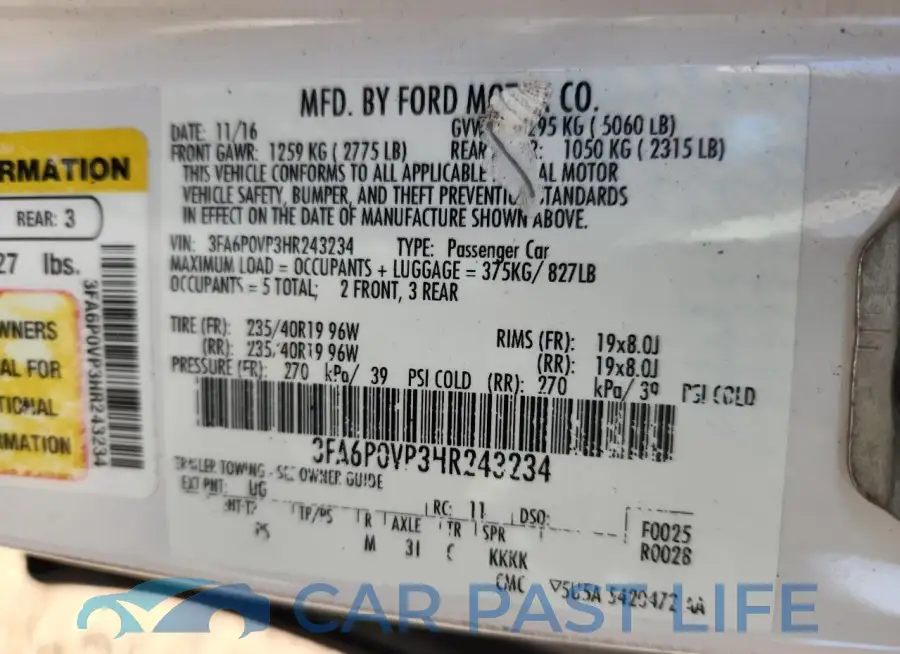 3FA6P0VP3HR243234# 12