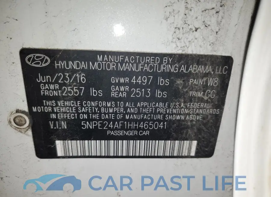 5NPE24AF1HH465041# 12