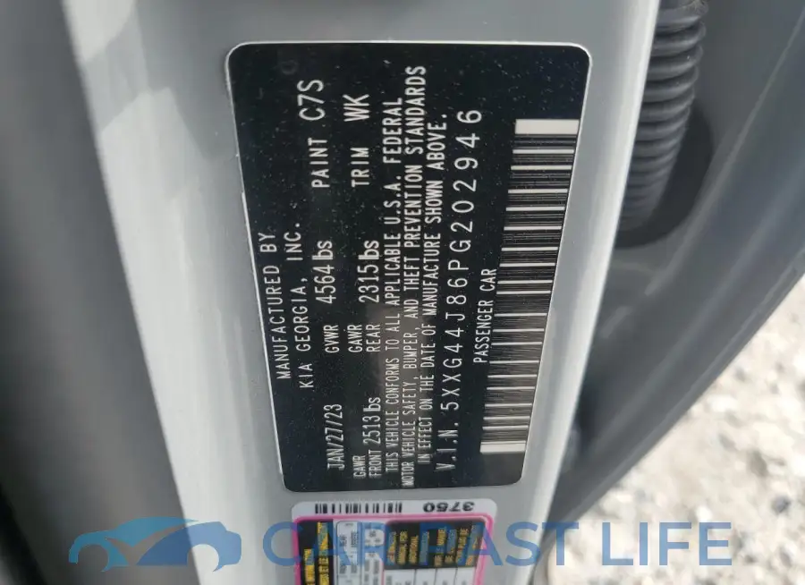5XXG44J86PG202946# 13