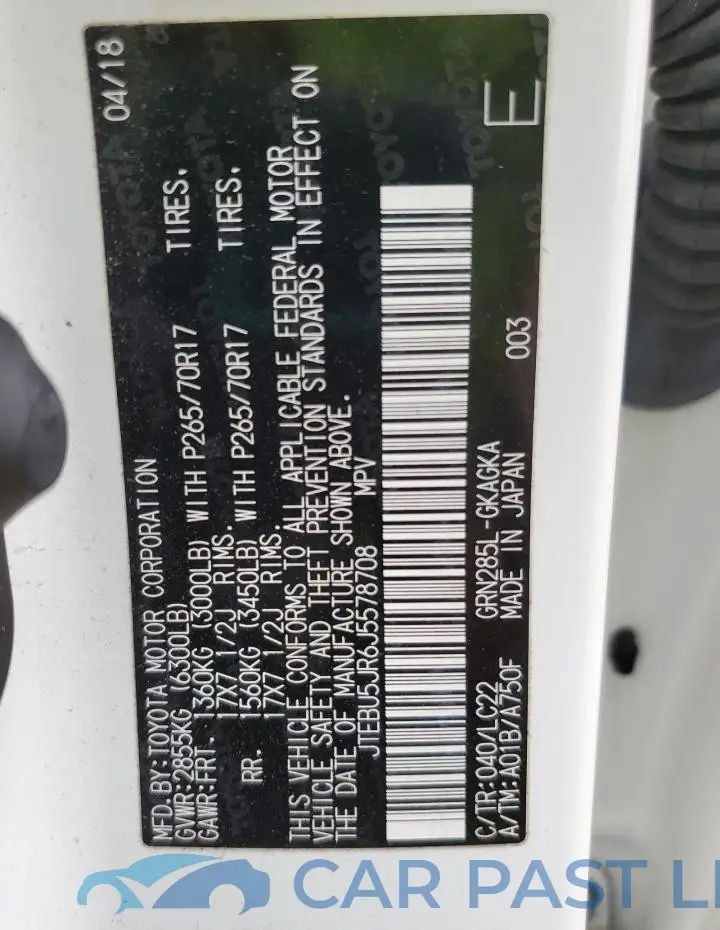 JTEBU5JR6J5578708# 14