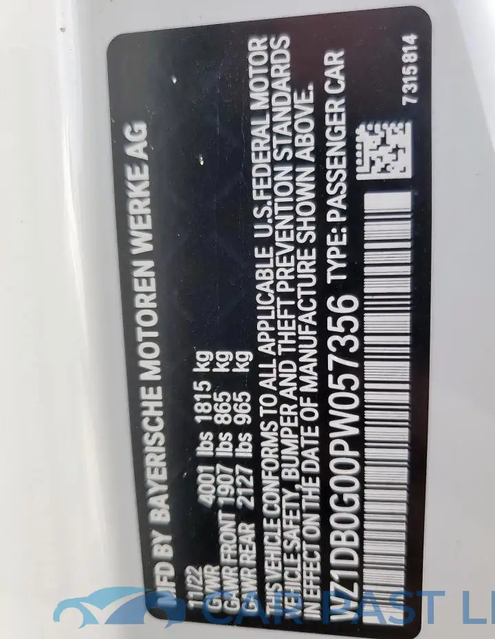 WZ1DB0G00PW057356# 13