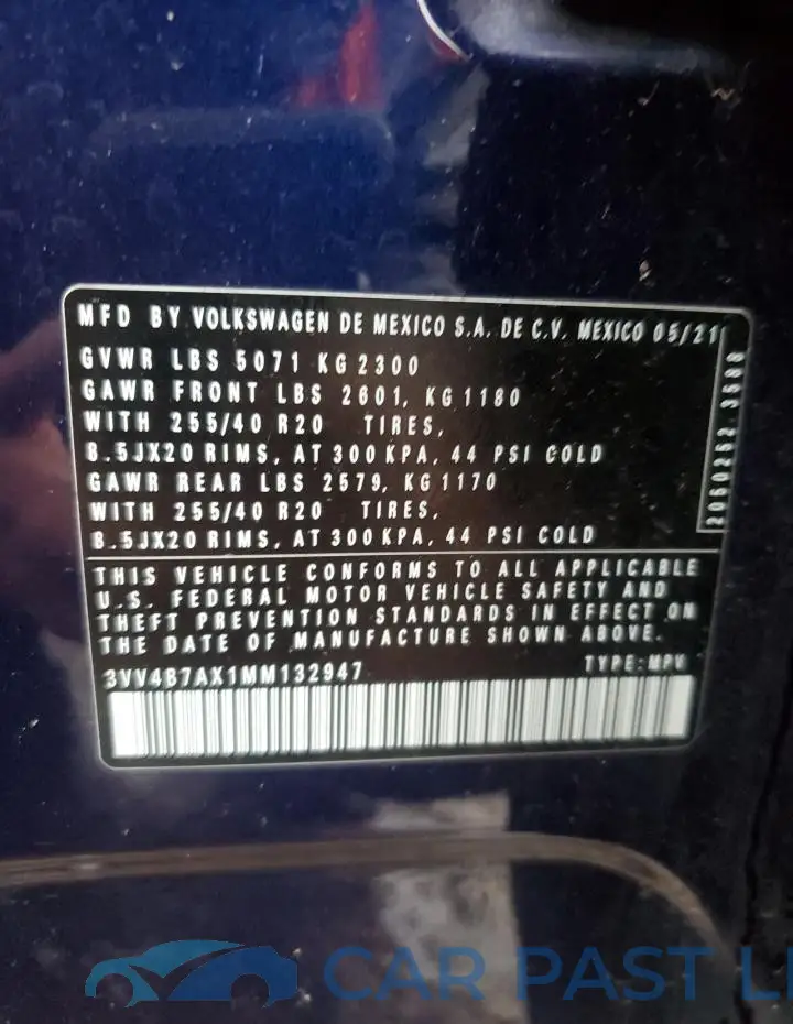 3VV4B7AX1MM132947# 12