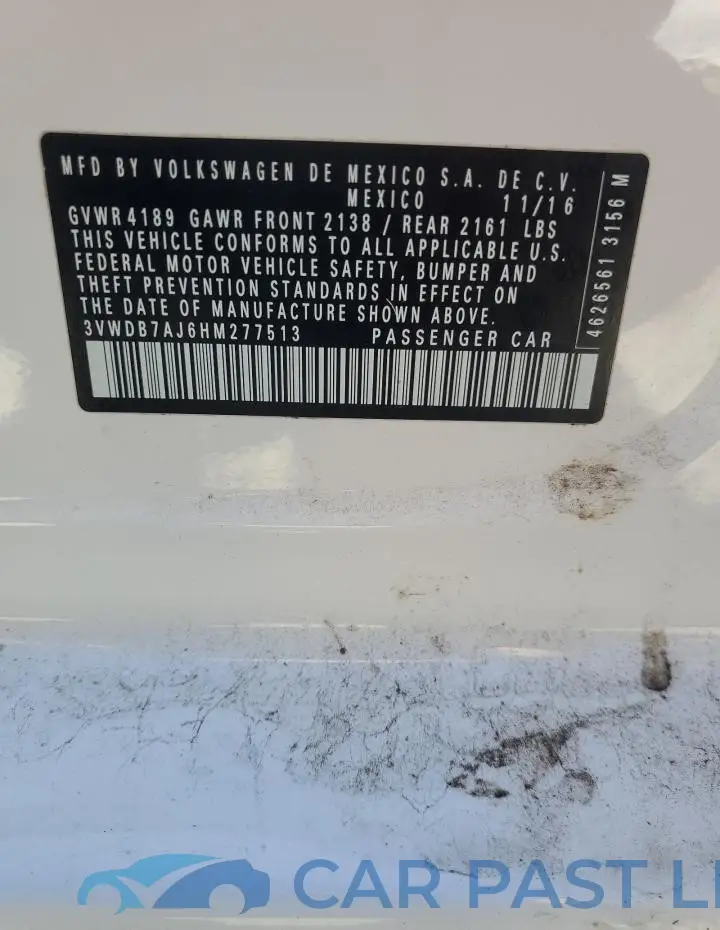 3VWDB7AJ6HM277513# 12