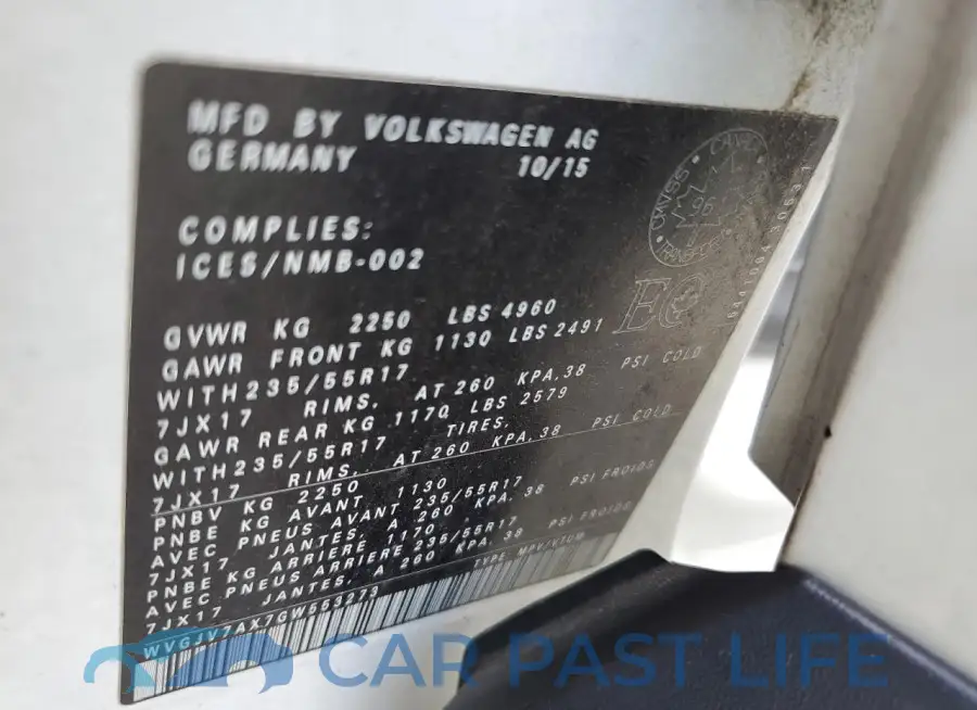 WVGJV7AX7GW553273# 13