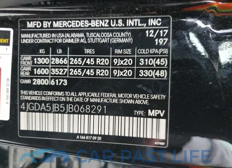 4JGDA5JB5JB068291# 13