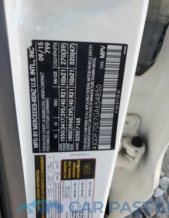 4JGDF7DE7GA654850# 13