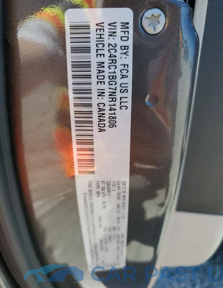 2C4RC1BG7NR141806# 13