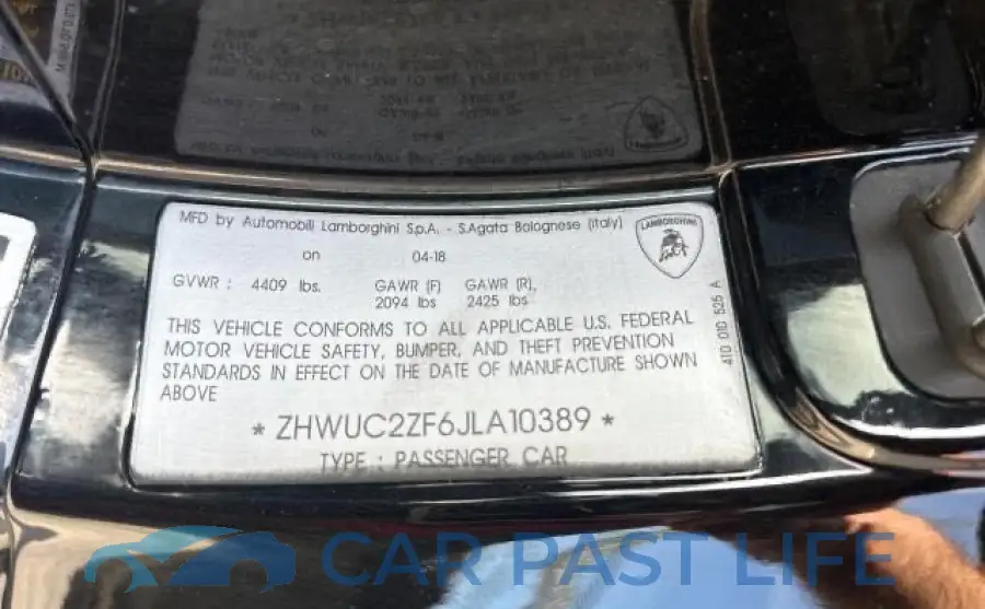ZHWUC2ZF6JLA10389# 10