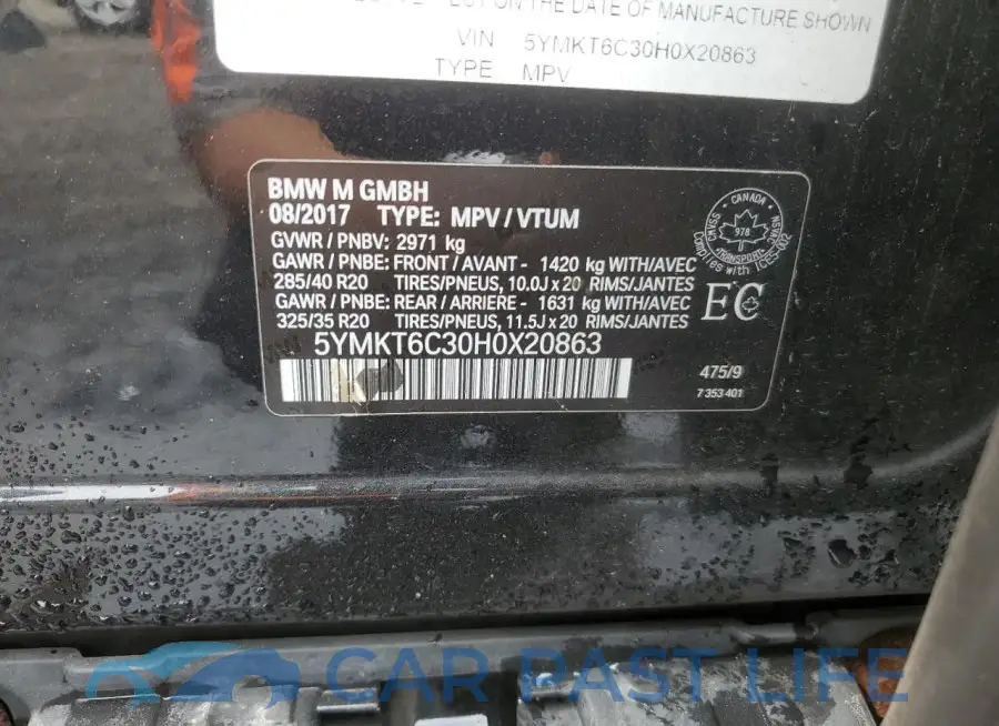 5YMKT6C30H0X20863# 13