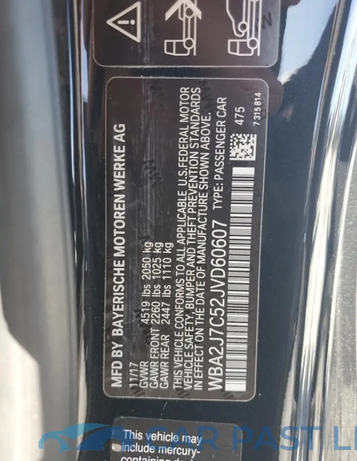 WBA2J7C52JVD60607# 12