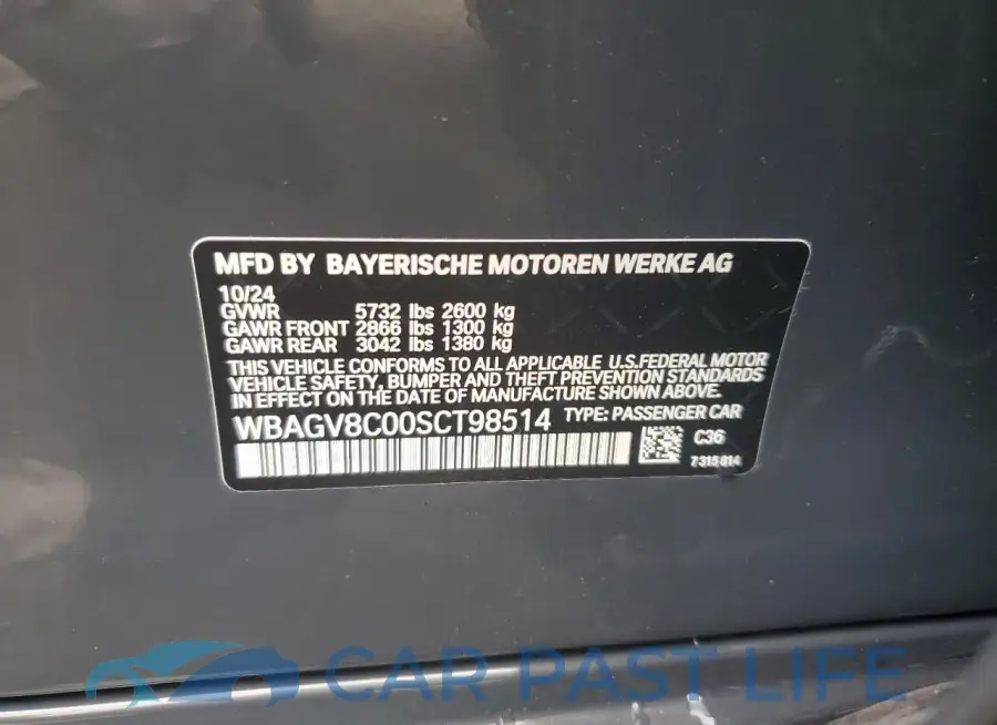 WBAGV8C00SCT98514# 12