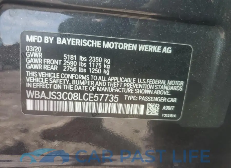 WBAJS3C08LCE57735# 12