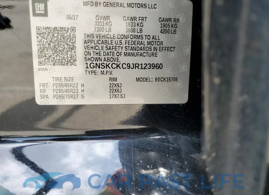 1GNSKCKC9JR123960# 13