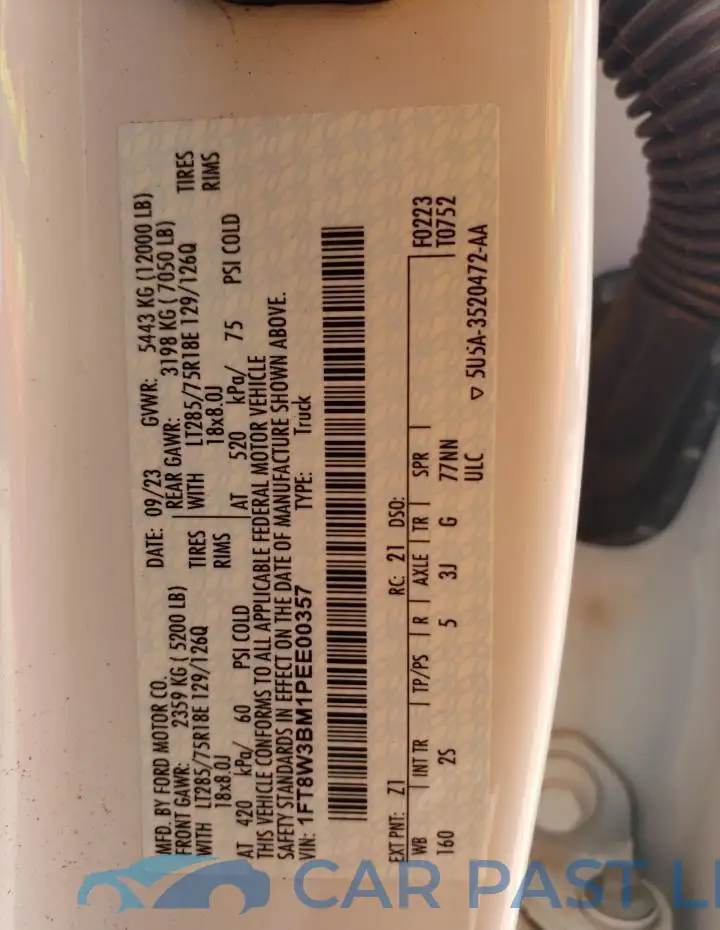 1FT8W3BM1PEE00357# 13