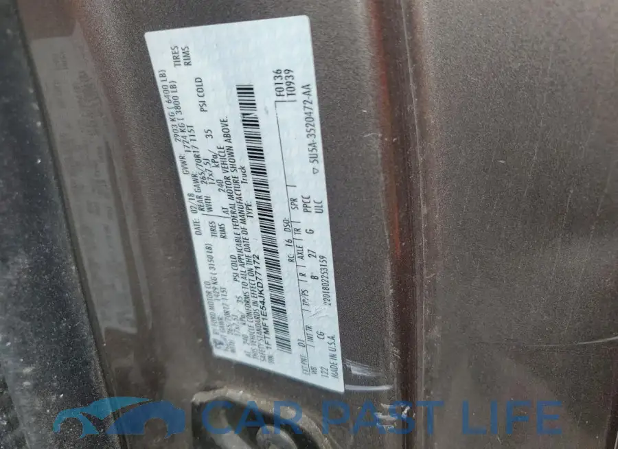 1FTMF1E54JKD77172# 13