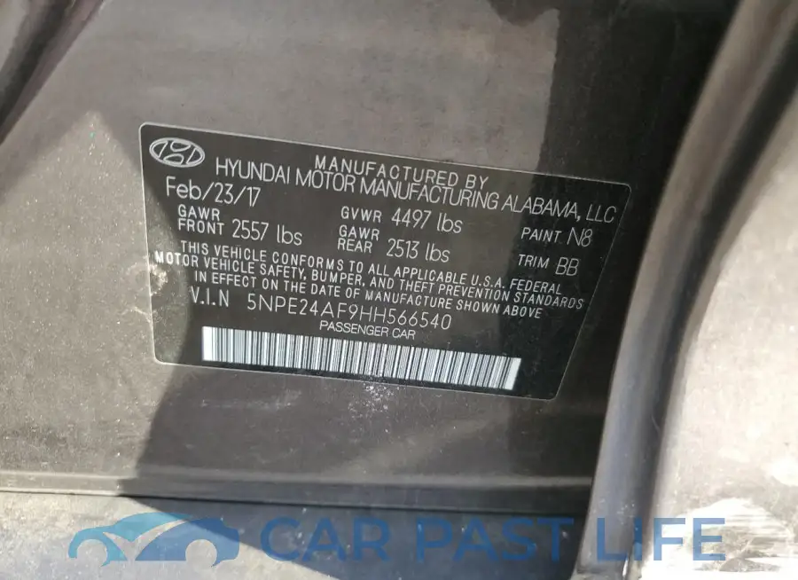 5NPE24AF9HH566540# 12