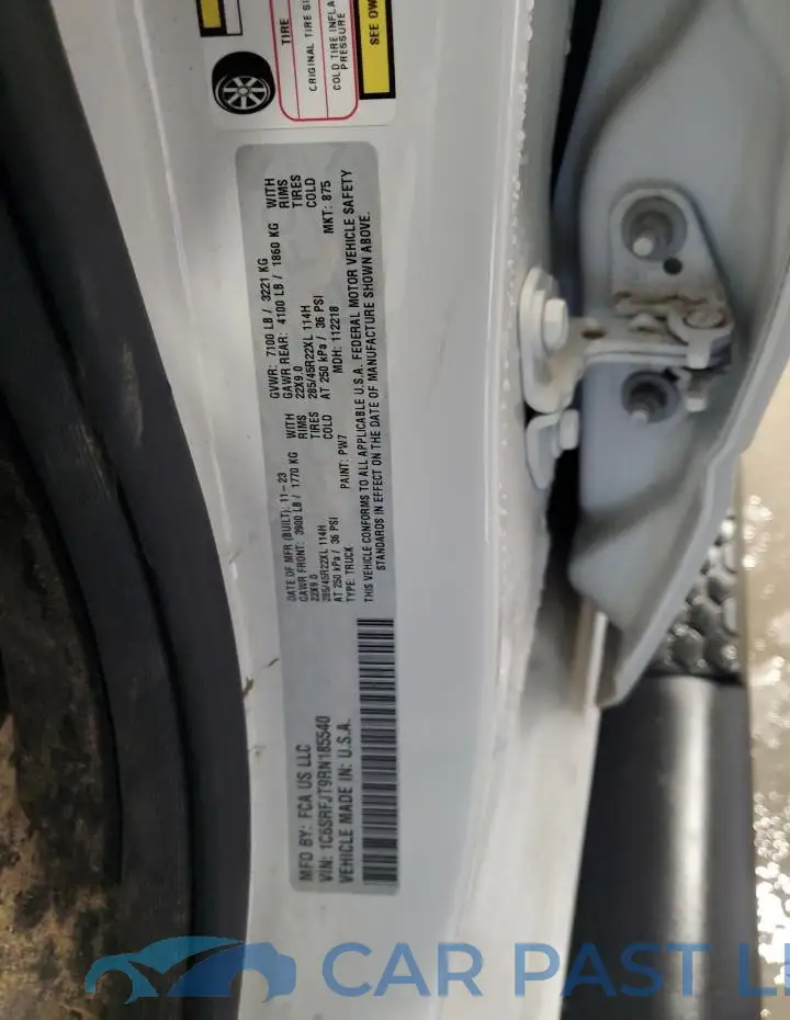 1C6SRFJT9RN185540# 12