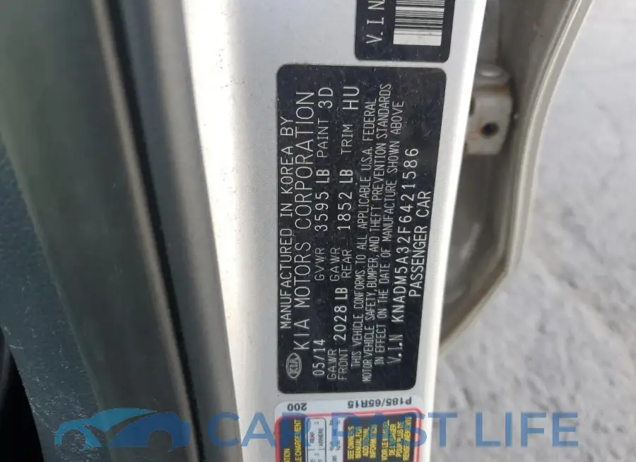 KNADM5A32F6421586# 13