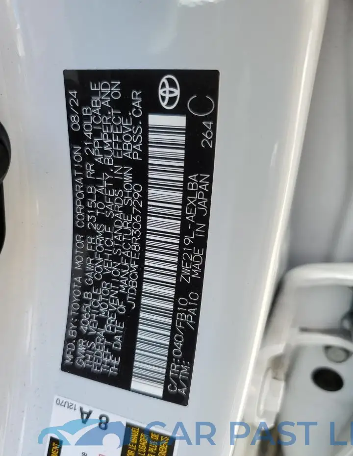 JTDBCMFE8R3067290# 12