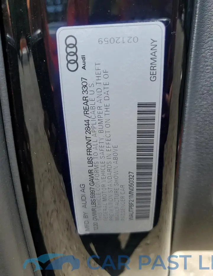 WAUTPBF21MN050327# 12