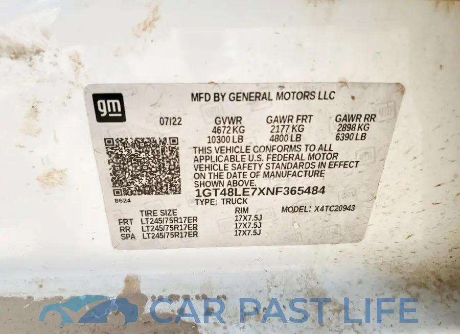 1GT48LE7XNF365484# 12