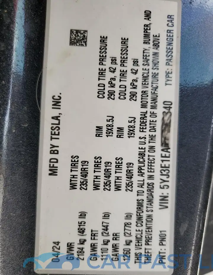 5YJ3E1EA6RF752340# 13