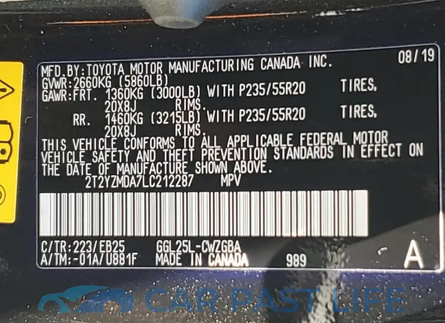 2T2YZMDA7LC212287# 14