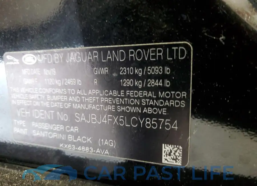 SAJBJ4FX5LCY85754# 12