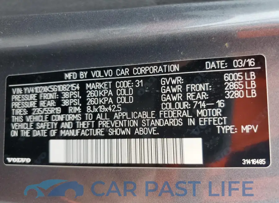 YV4102XK5G1082154# 13