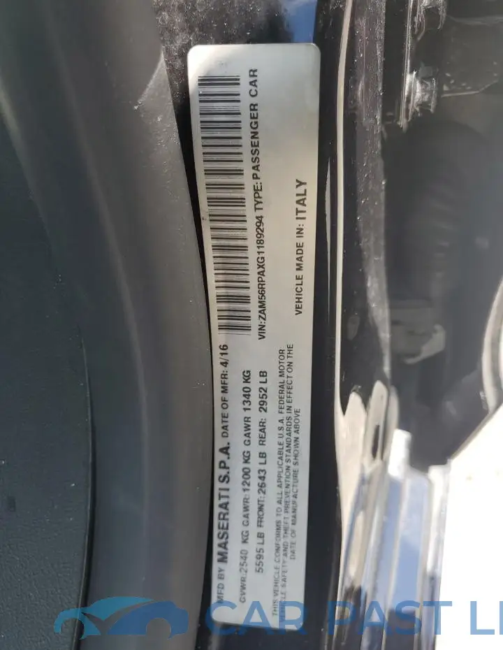 ZAM56RPAXG1189294# 12