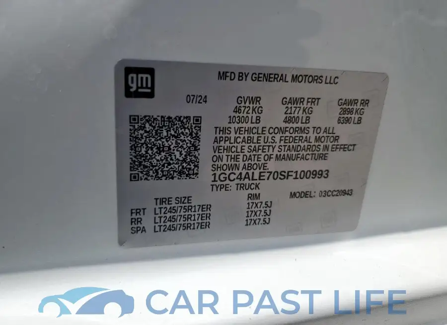 1GC4ALE70SF100993# 12
