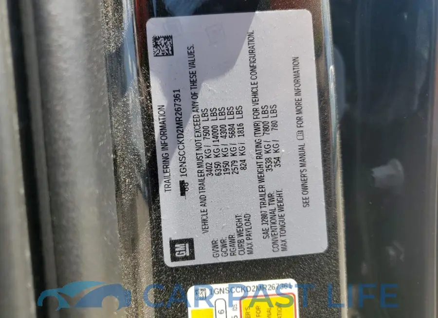 1GNSCCKD2MR267361# 14