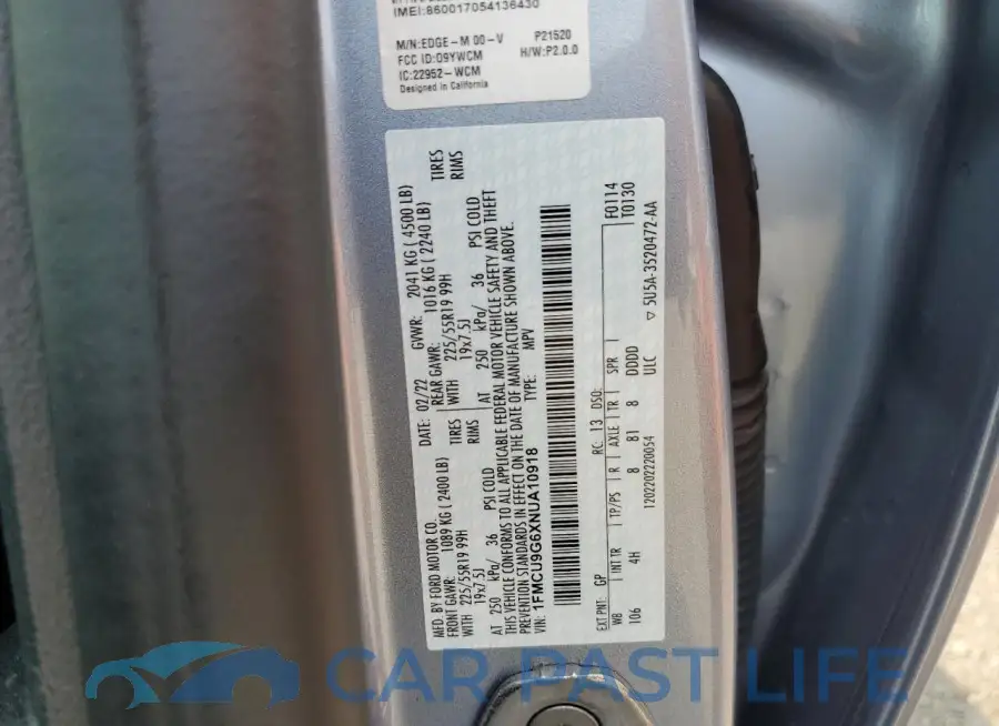 1FMCU9G6XNUA10918# 13