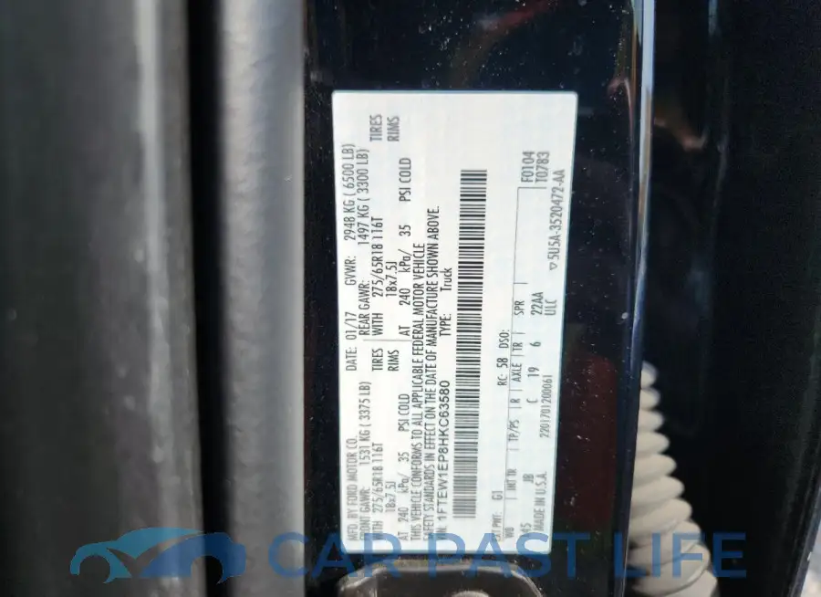 1FTEW1EP8HKC63580# 12