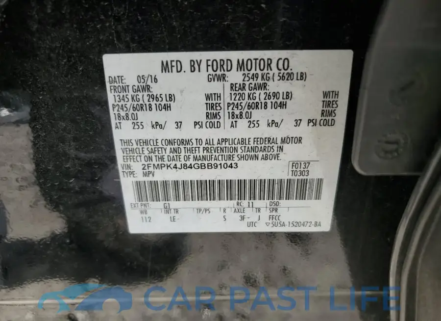 2FMPK4J84GBB91043# 13