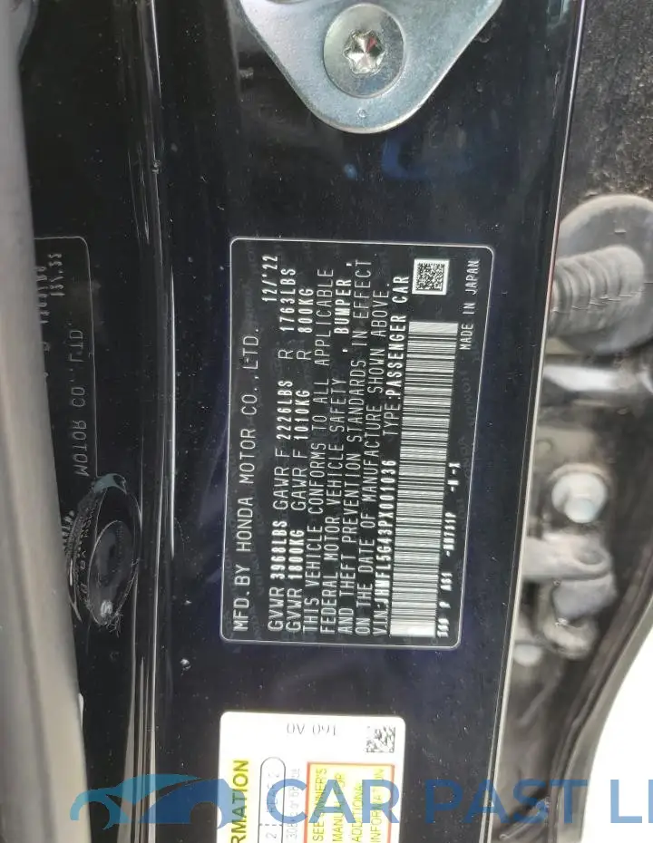 JHMFL5G43PX001036# 12