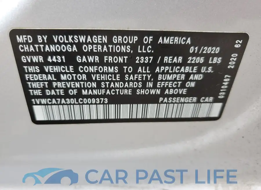 1VWCA7A30LC009373# 13